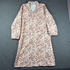 Garnet Hill Flannel Nightgown Womens Medium M Organic Cotton German Fabric